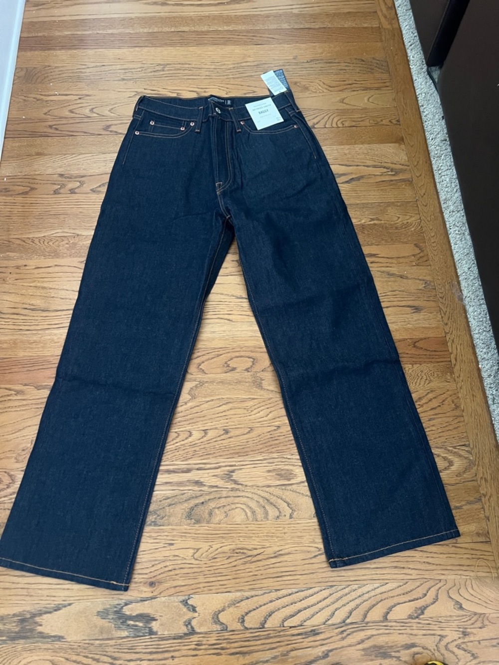 Abercrombie & Fitch vintage stretch baggy Straight-Leg jeans men's 32x32